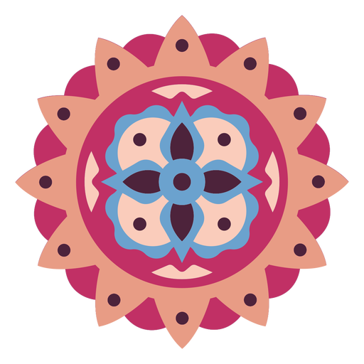 Mandala floral design flat