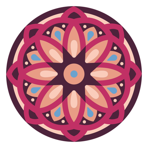 Mandala flowers flat