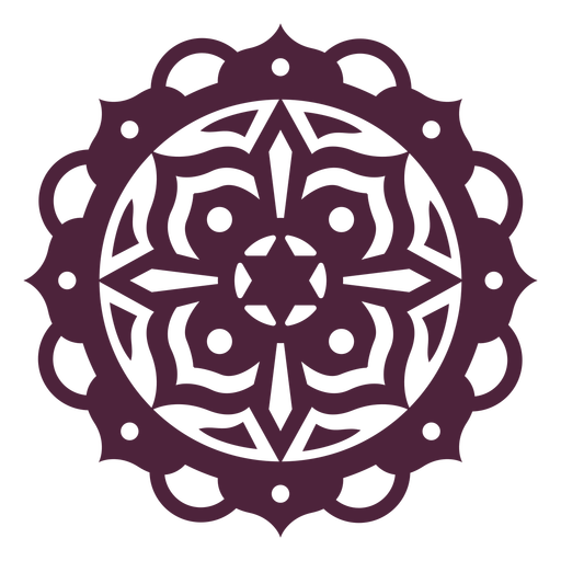 Lila Mandala Sternform PNG-Design