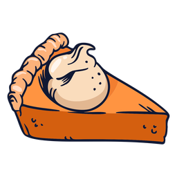 Pumpkin pie illustration PNG Design