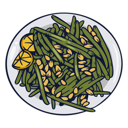 German green beans illustration