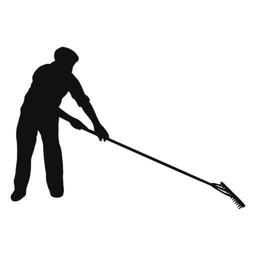 Farmer rake silhouette PNG Design