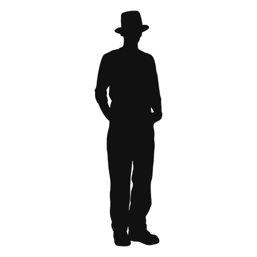 Farmer standing silhouette - Transparent PNG & SVG vector file