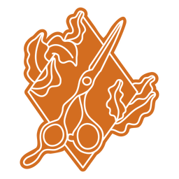Insignia de tijeras de peluquería Diseño PNG