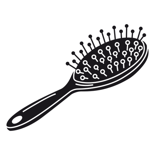 Hair brush cut-out PNG Design