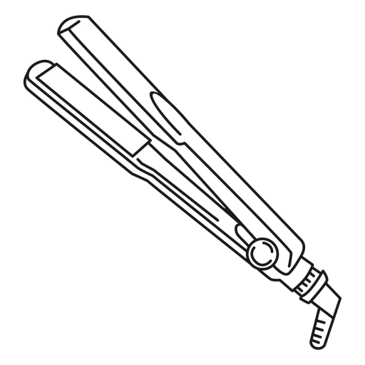 Hair straightener stroke PNG Design