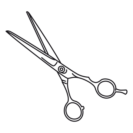 Hair shears salon stroke PNG Design