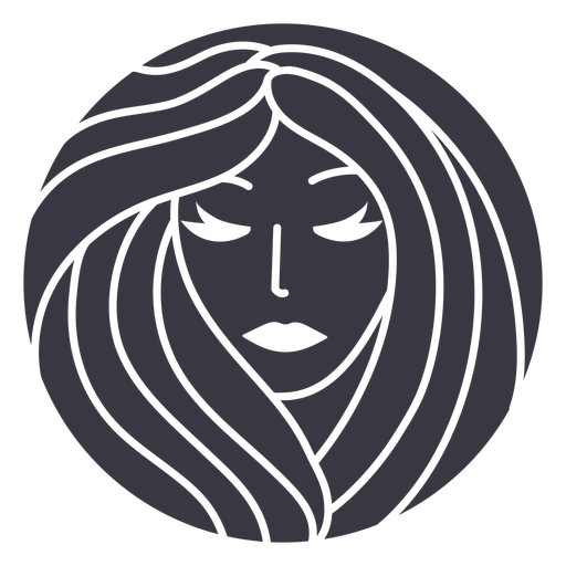 Distintivo de mulher de volume no cabelo Desenho PNG