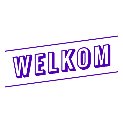 Banner do emblema de texto Welkom