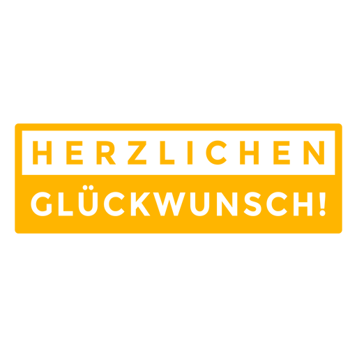 Emblema Herzlichen glückwunsch Desenho PNG