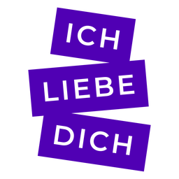Emblema de texto Ich liebe dich Desenho PNG