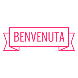 Insignia de Benvenuta Diseño PNG
