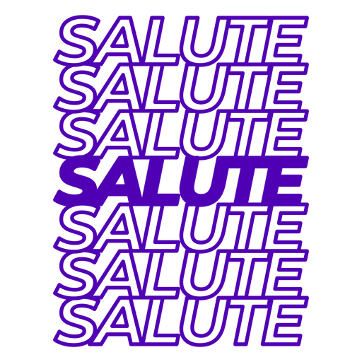 Salute italian badge PNG Design