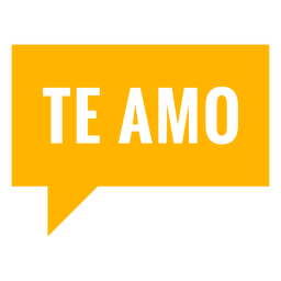 Bandeira de distintivo de texto te amo Desenho PNG