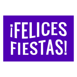 Insignia española de felices fiestas Diseño PNG