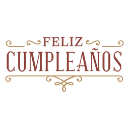 Banner de emblema de feliz cumpleaños de estilo clássico Desenho PNG