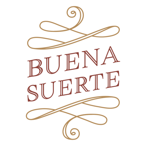 Buena suerte badge banner PNG Design