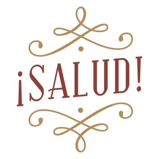 Salud classic text badge  PNG Design