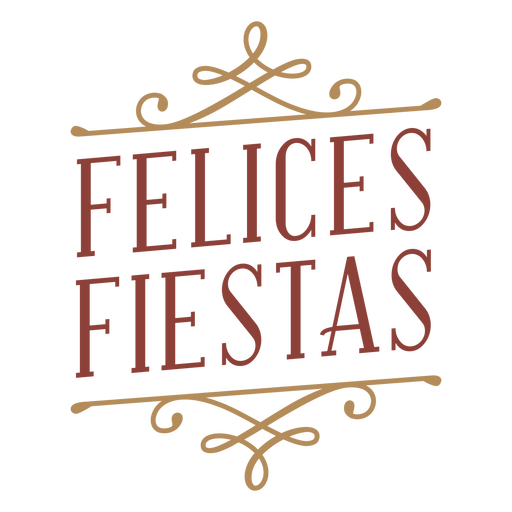 Felices Fiestas Abzeichen Banner PNG-Design