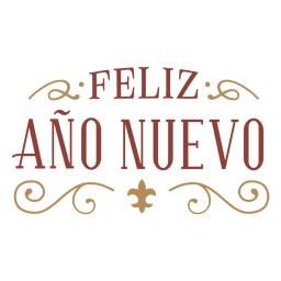 Feliz año nuevo klassisches Abzeichen Banner PNG-Design