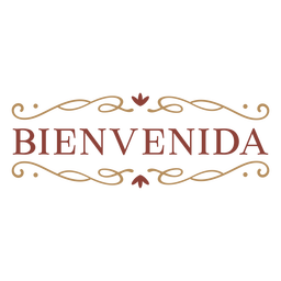 Bandera de la insignia de Bienvenida Diseño PNG