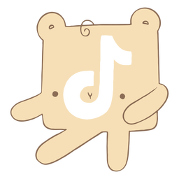 Cute tiktok logo character Transparent PNG