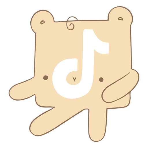 Cute tiktok logo character PNG Design