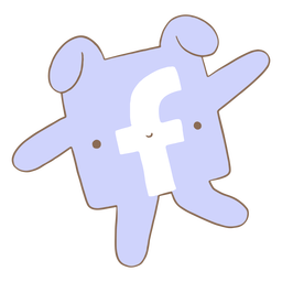 Cute facebook logo character Transparent PNG