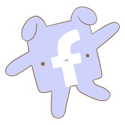 Lindo personaje de logotipo de facebook Diseño PNG