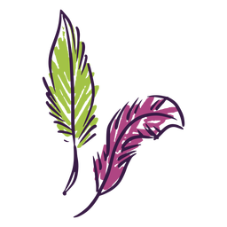 Rabiscos de penas de carnaval Desenho PNG
