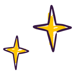 Doodle de brilho de estrela Desenho PNG
