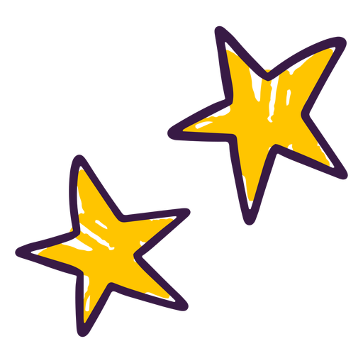 Stars decoration doodle PNG Design