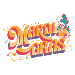 Karneval-Schriftzug-Abzeichen PNG-Design