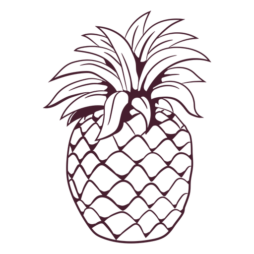 Pineapple fruit line art