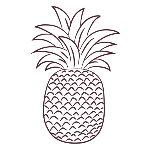 Simple hand drawn pineapple PNG Design