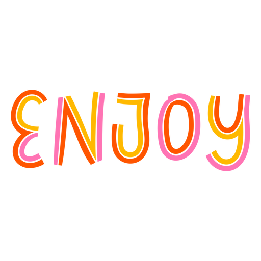 Enjoy retro lettering PNG Design