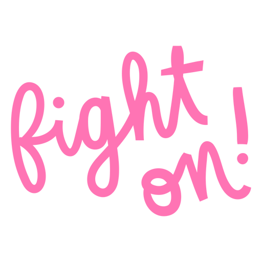 Fight on happy lettering PNG Design