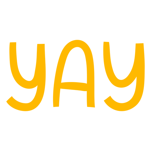 Yay distintivo escrito à mão Desenho PNG