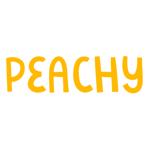 Peachy hand written badge PNG Design