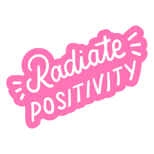 Radiate positivity badge PNG Design