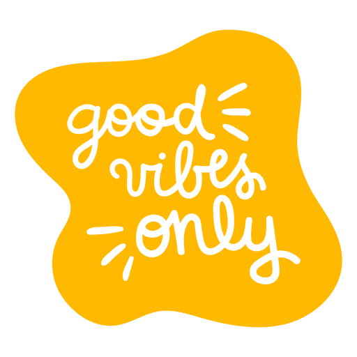 Good vibes only hand written badge banner PNG Design