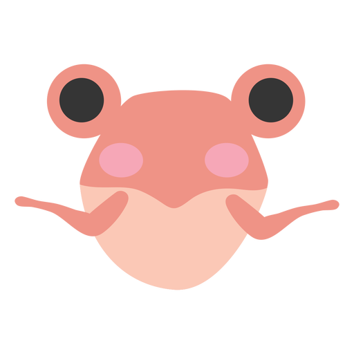 Pink frog cute PNG Design