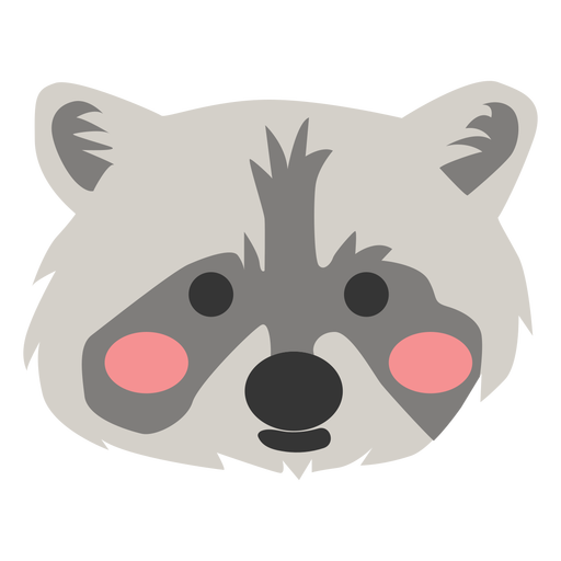 Raccoon head cute PNG Design
