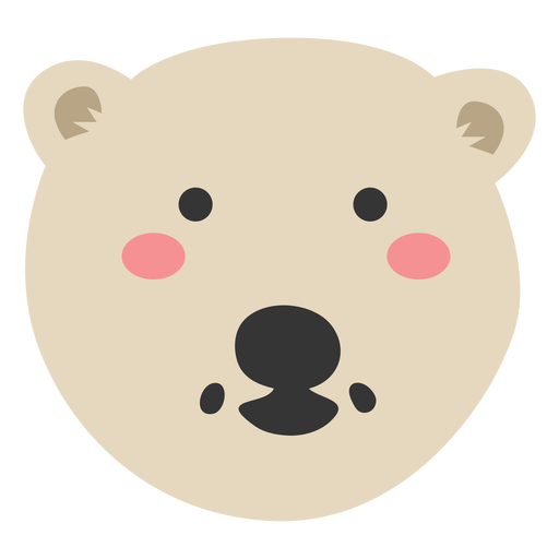 Polar bear head cute PNG Design