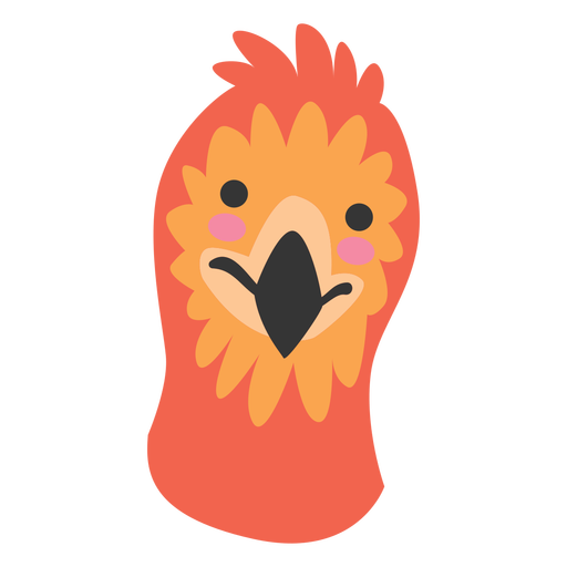 Exotischer Vogelkopf niedlich PNG-Design