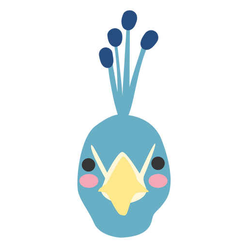 Exotic blue bird head cute PNG Design