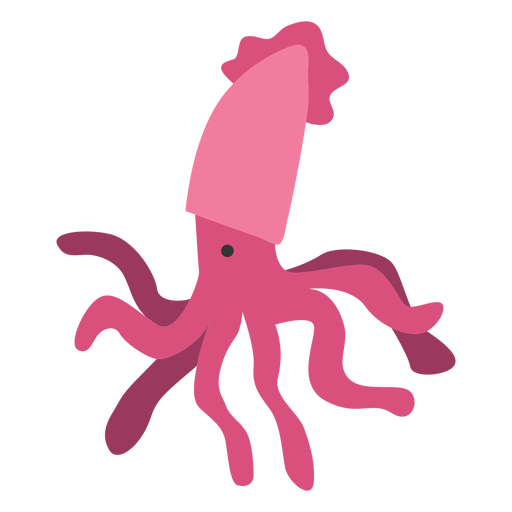 Pink squid sea animal
