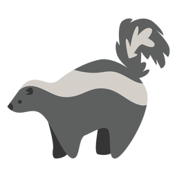 Skunk animal flat PNG Design