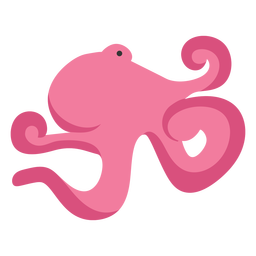 Pink Octopus Swimming PNG & SVG Design For T-Shirts