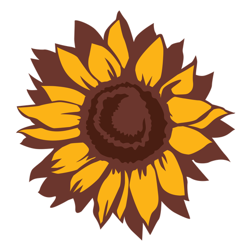 Sonnenblumen-Naturbl?tenhand gezeichnet PNG-Design